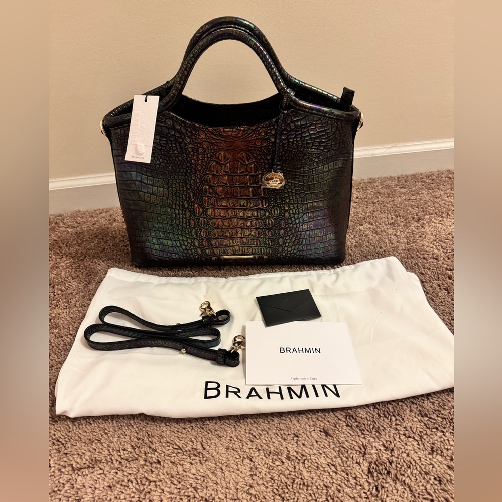 NWT Brahmin Black Pearl Ombré Melbourne Elaine - Picture 6 of 6